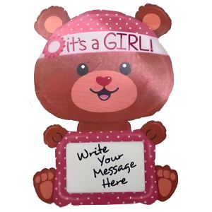 Pink Foil Girl Bear Balloon
