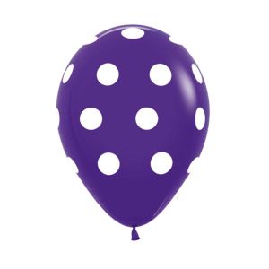 Balloon 12"" dots Purple (10's)