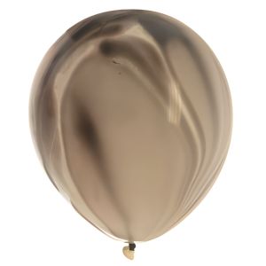 Marble Black Balloon 12" (10's)