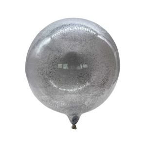 Balloon PVC Silver Glitter