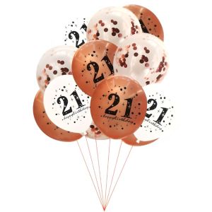 Balloon Set 21st Rose Gold 12pc