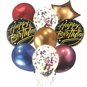 Happy Birthday 9pc Balloon Set Multi