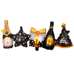 Garland Foil Happy Birthday Blck Balloon